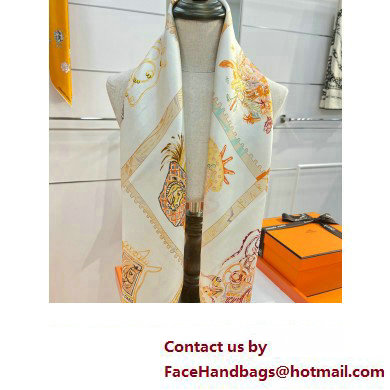 Hermes scarf 90x90cm in silk twill Top Quality 95 2024