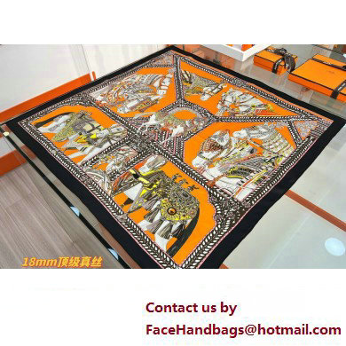 Hermes scarf 90x90cm in silk twill Top Quality 97 2024