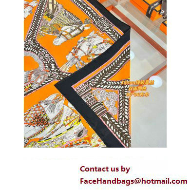 Hermes scarf 90x90cm in silk twill Top Quality 97 2024