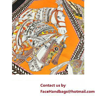 Hermes scarf 90x90cm in silk twill Top Quality 97 2024