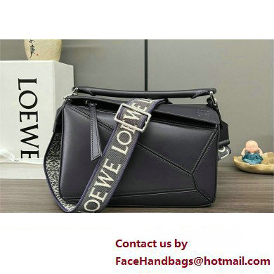 LOEWE Small Puzzle bag in satin calfskin dark purple 2024