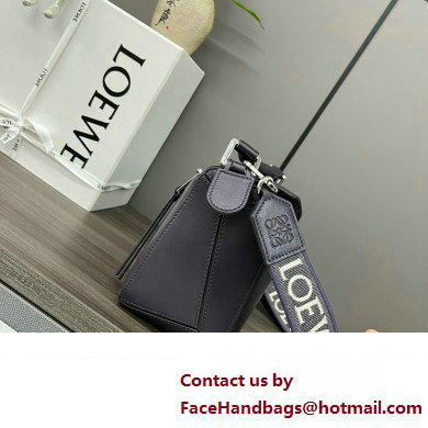 LOEWE Small Puzzle bag in satin calfskin dark purple 2024