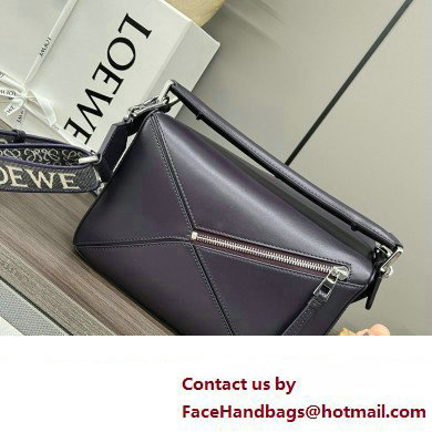 LOEWE Small Puzzle bag in satin calfskin dark purple 2024