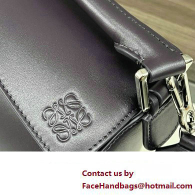 LOEWE Small Puzzle bag in satin calfskin dark purple 2024