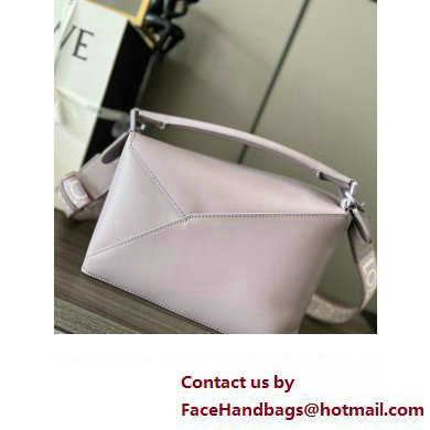 LOEWE Small Puzzle bag in satin calfskin lavender 2024