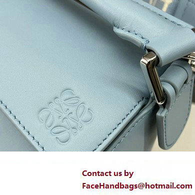 LOEWE Small Puzzle bag in satin calfskin sky blue 2024