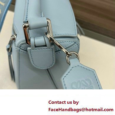 LOEWE Small Puzzle bag in satin calfskin sky blue 2024