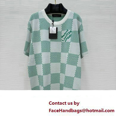 LOUIS VUITTON Damier Knitted Short-Sleeved Crewneck 1AFIX4 2024 - Click Image to Close