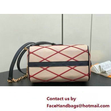 LOUIS VUITTON MALLETAGE LEATHER Speedy Bandouliere 20 M24261 Beige/Red 2024