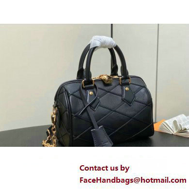 LOUIS VUITTON MALLETAGE LEATHER Speedy Bandouliere 20 M24261 black 2024 - Click Image to Close