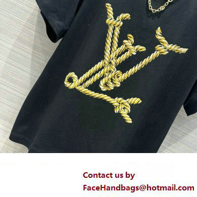 LOUIS VUITTON Nautical LV T-Shirt 1AFMZ4 BLACK 2024