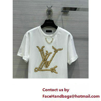 LOUIS VUITTON Nautical LV T-Shirt 1AFMZ4 WHITE 2024