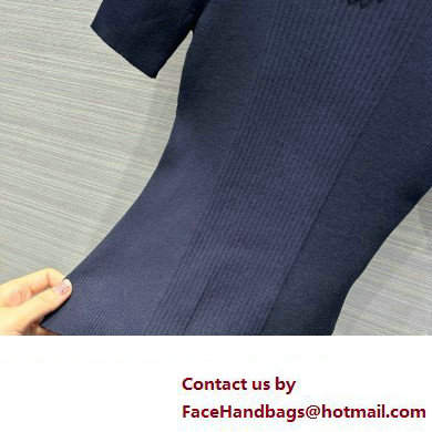 LOUIS VUITTON Ribbed Knit Top 1AFFRR NAVY BLUE 2024