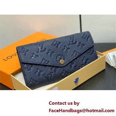 LOUIS VUITTON sarah Wallet M81049 navy blue 2024