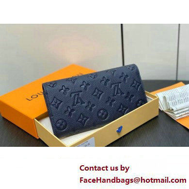 LOUIS VUITTON sarah Wallet M81049 navy blue 2024