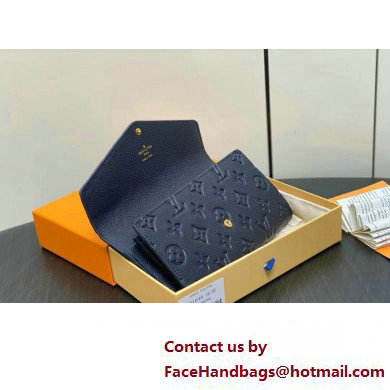 LOUIS VUITTON sarah Wallet M81049 navy blue 2024