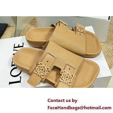 Loewe Ease Women/Men slides in goatskin Apricot 2024