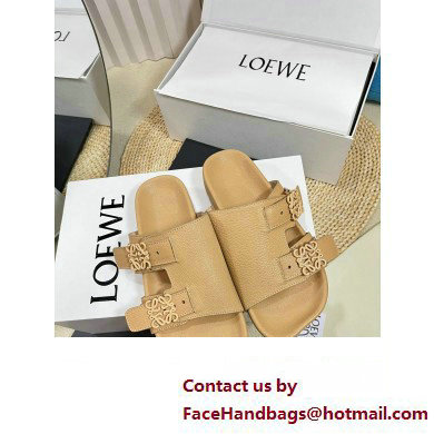 Loewe Ease Women/Men slides in goatskin Apricot 2024