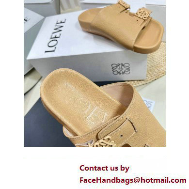 Loewe Ease Women/Men slides in goatskin Apricot 2024