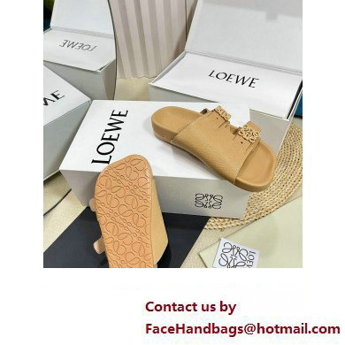 Loewe Ease Women/Men slides in goatskin Apricot 2024