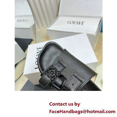 Loewe Ease Women/Men slides in goatskin Black 2024