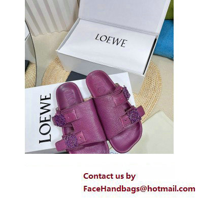 Loewe Ease Women/Men slides in goatskin Purple 2024