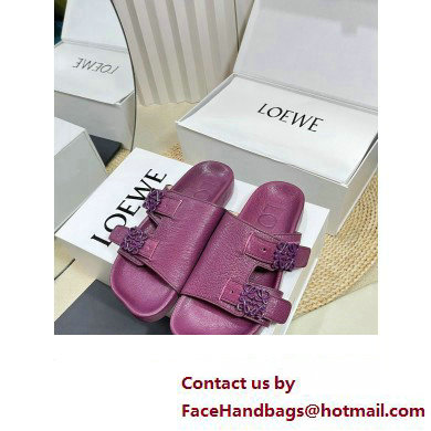 Loewe Ease Women/Men slides in goatskin Purple 2024