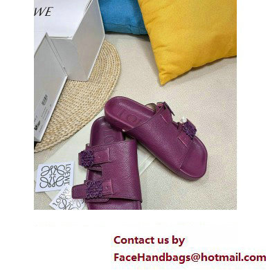 Loewe Ease Women/Men slides in goatskin Purple 2024