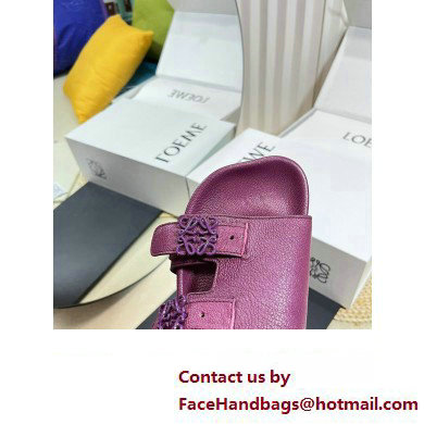 Loewe Ease Women/Men slides in goatskin Purple 2024