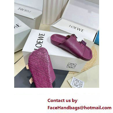 Loewe Ease Women/Men slides in goatskin Purple 2024