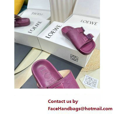 Loewe Ease Women/Men slides in goatskin Purple 2024