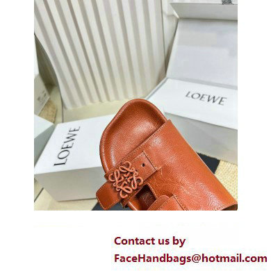 Loewe Ease Women/Men slides in goatskin Tan 2024