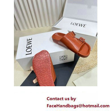 Loewe Ease Women/Men slides in goatskin Tan 2024