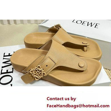 Loewe Ease toe post Women/Men sandals in goatskin Apricot 2024