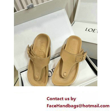 Loewe Ease toe post Women/Men sandals in goatskin Apricot 2024