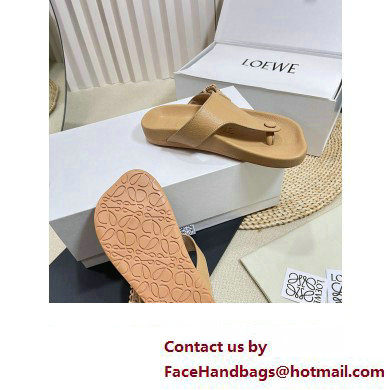 Loewe Ease toe post Women/Men sandals in goatskin Apricot 2024