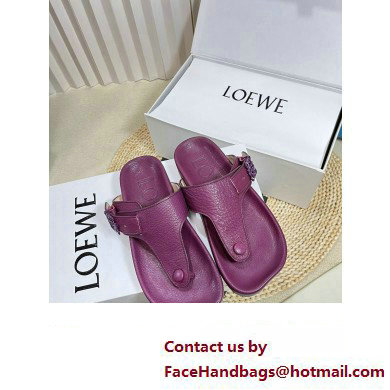 Loewe Ease toe post Women/Men sandals in goatskin Purple 2024