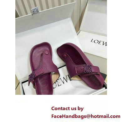 Loewe Ease toe post Women/Men sandals in goatskin Purple 2024