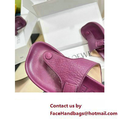 Loewe Ease toe post Women/Men sandals in goatskin Purple 2024