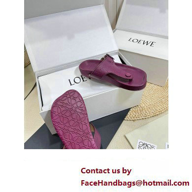 Loewe Ease toe post Women/Men sandals in goatskin Purple 2024