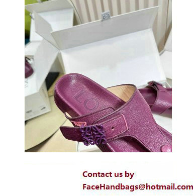 Loewe Ease toe post Women/Men sandals in goatskin Purple 2024