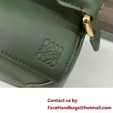 Loewe Mini Puzzle bag in classic calfskin bottle green 2024