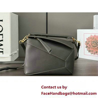 Loewe Mini Puzzle bag in soft grained calfskin dark grey 2024 - Click Image to Close