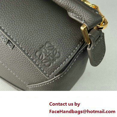 Loewe Mini Puzzle bag in soft grained calfskin dark grey 2024