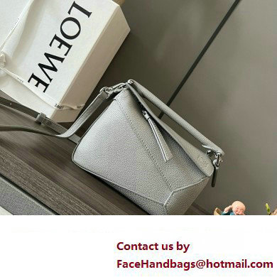 Loewe Mini Puzzle bag in soft grained calfskin pearl gray 2024 - Click Image to Close