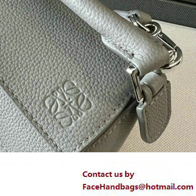 Loewe Mini Puzzle bag in soft grained calfskin pearl gray 2024