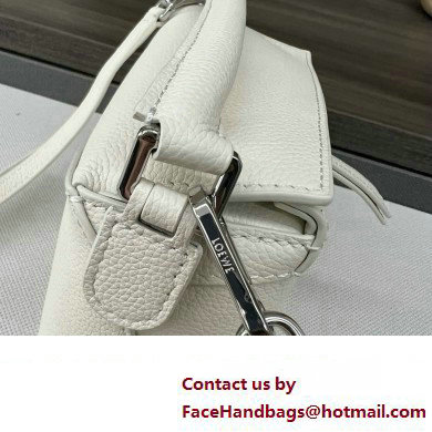 Loewe Mini Puzzle bag in soft grained calfskin white 2024