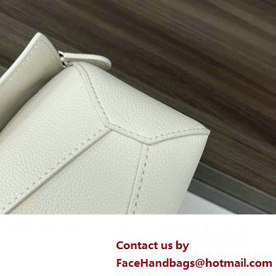 Loewe Mini Puzzle bag in soft grained calfskin white 2024