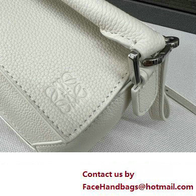 Loewe Mini Puzzle bag in soft grained calfskin white 2024