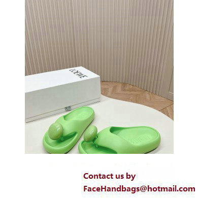 Loewe Paula's Ibiza Bubble rubber thong sandals green 2024